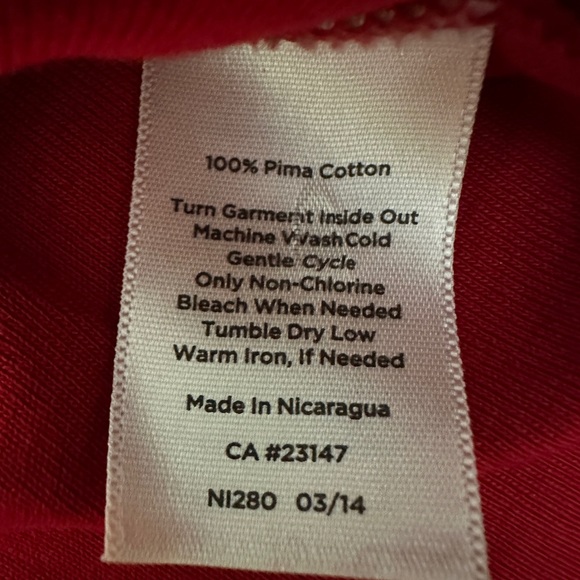 Talbots Petites Classic Red Long Sleeve Tee - Picture 6 of 6